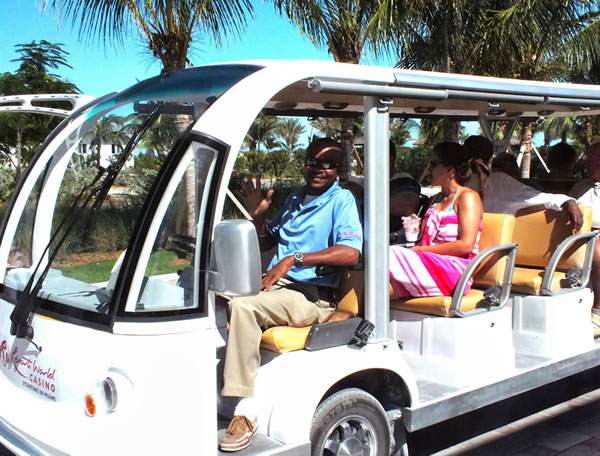 Free Tram at Resorts World Bimini